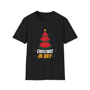 Christmas In July Watermelon Xmas Tree Summer Men Women Kids Unisex T-Shirt