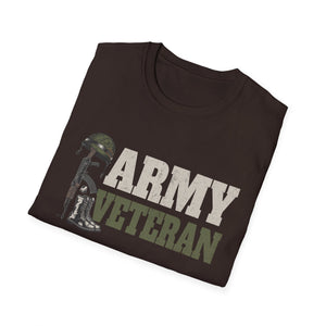 Army Veteran T-Shirt — Fallen Soldier Helmet Tribute