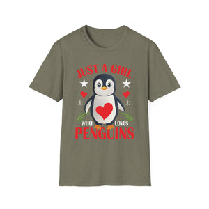 Funny Penguin Animal Just A Girl Who Loves Penguins Unisex T-Shirt