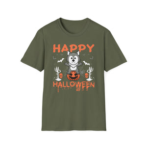 Happy Halloween Husky T-Shirt — Cute Spooky Dog Pumpkin Tee