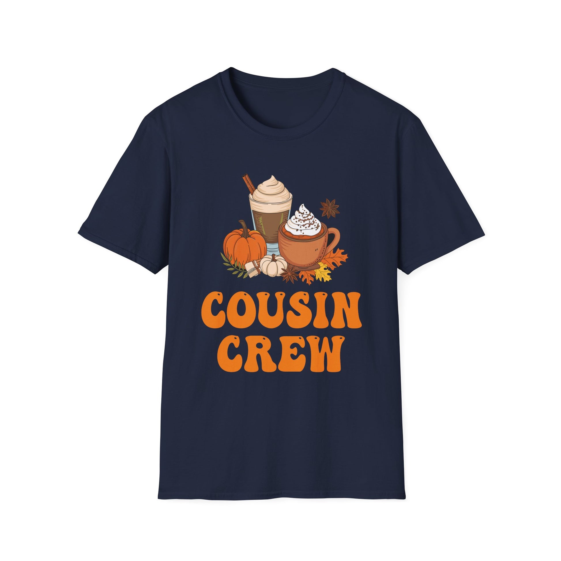 Cousin Crew Fall Tee — Pumpkin Spice Coffee Autumn Graphic T-Shirt