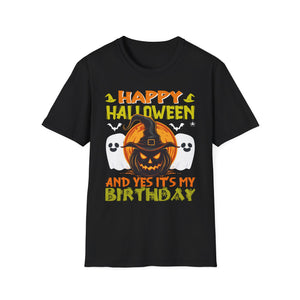Happy Halloween Birthday kids Yes Its My Birthday Halloween TeeSoftstyle T-Shirt
