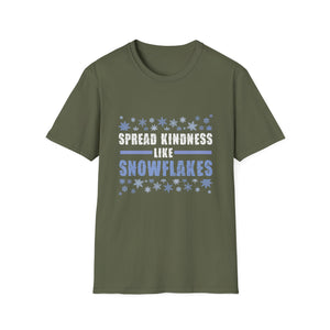 Xmas Themed Spread Kindness Like Snowflakes Merry Christmas T-Shirt