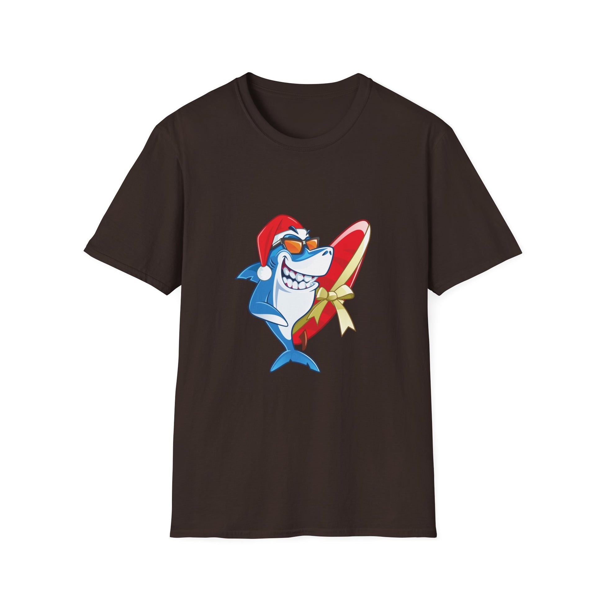 Christmas Surfing Shark T-Shirt