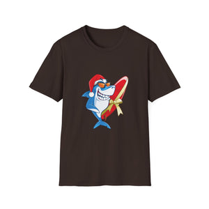 Christmas Surfing Shark T-Shirt
