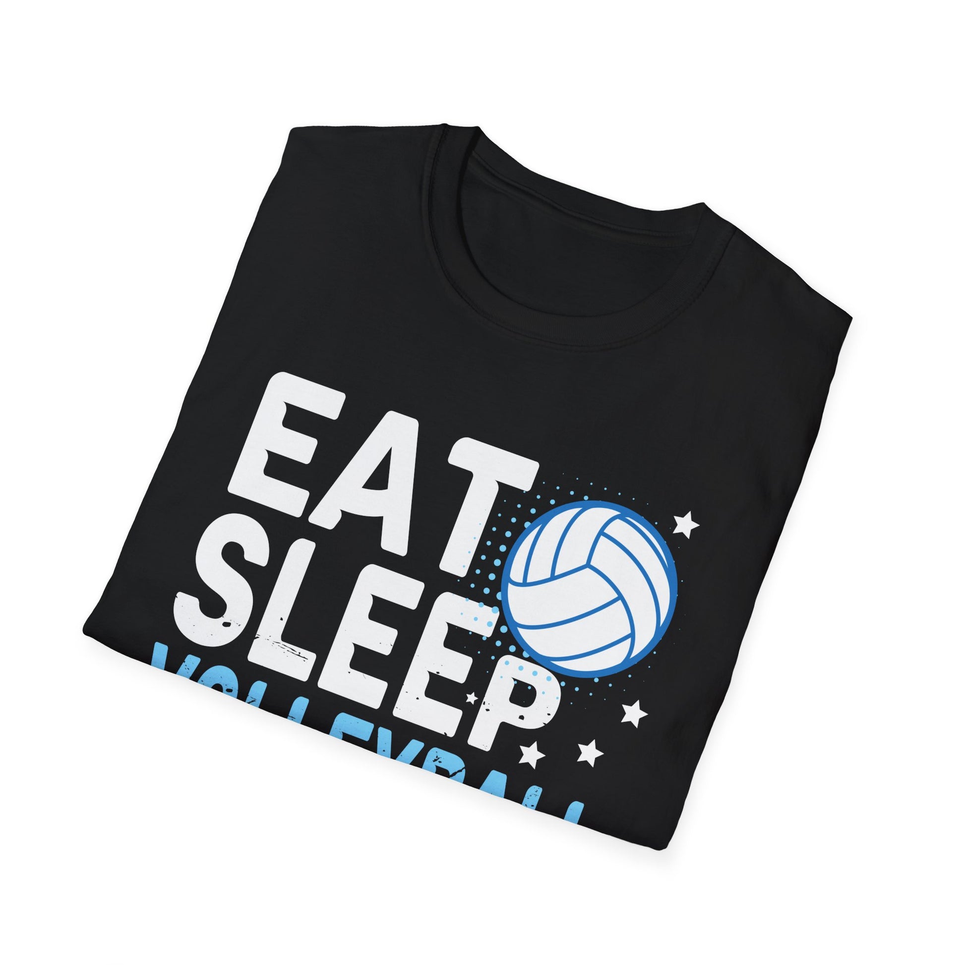Eat Sleep Volleyball Repeat colorful teen girls women kids Unisex Softstyle Tee
