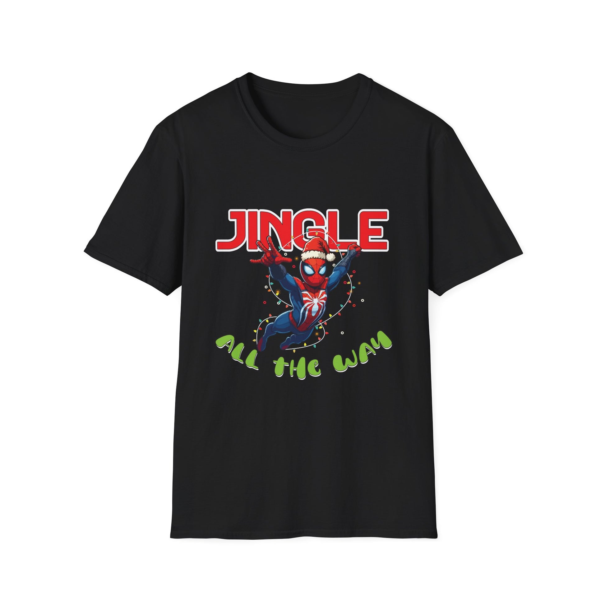 Christmas Spider-Hero T-Shirt — "Jingle All the Way" Holiday Tee