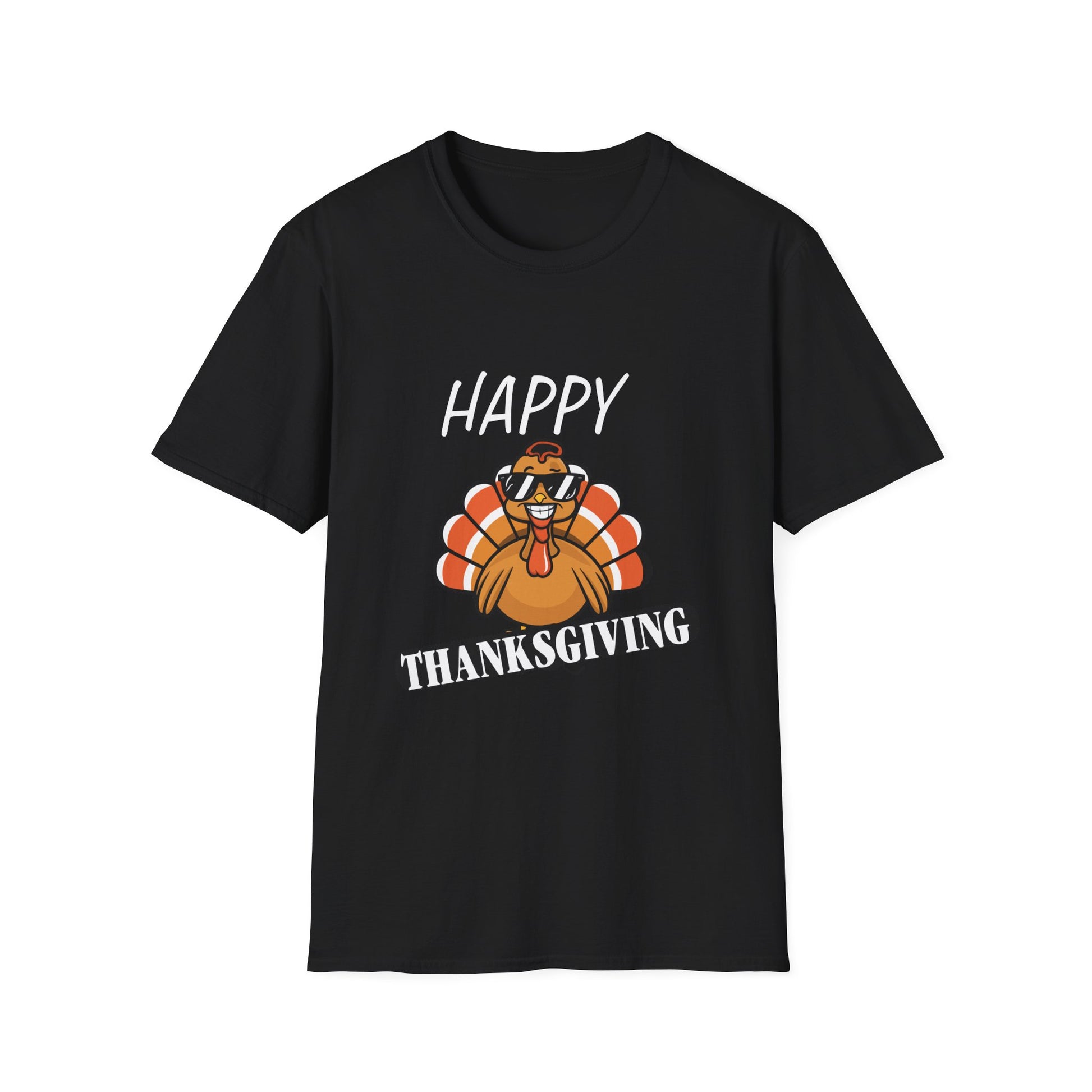 Thanksgiving Turkey T-Shirt — Cute Cartoon Turkey Graphic Tee for Holiday Celebrations  Unisex T-Shirt