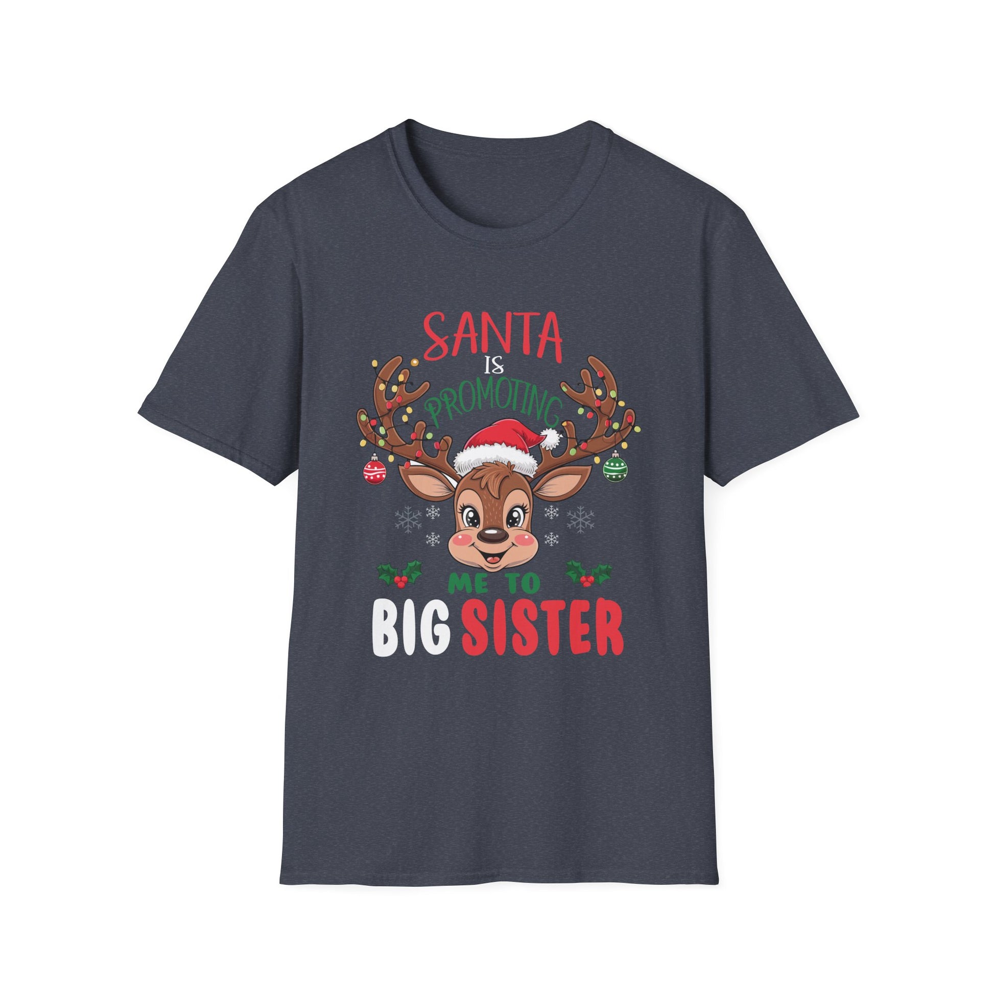 Santa Is Promoting Me To Big Sister Funny Christmas Girls T-Shirt