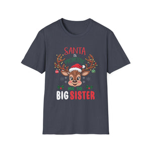Santa Is Promoting Me To Big Sister Funny Christmas Girls T-Shirt