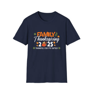 Thankful for My Family Thanksgiving 2025 T-Shirt  Unisex T-Shirt