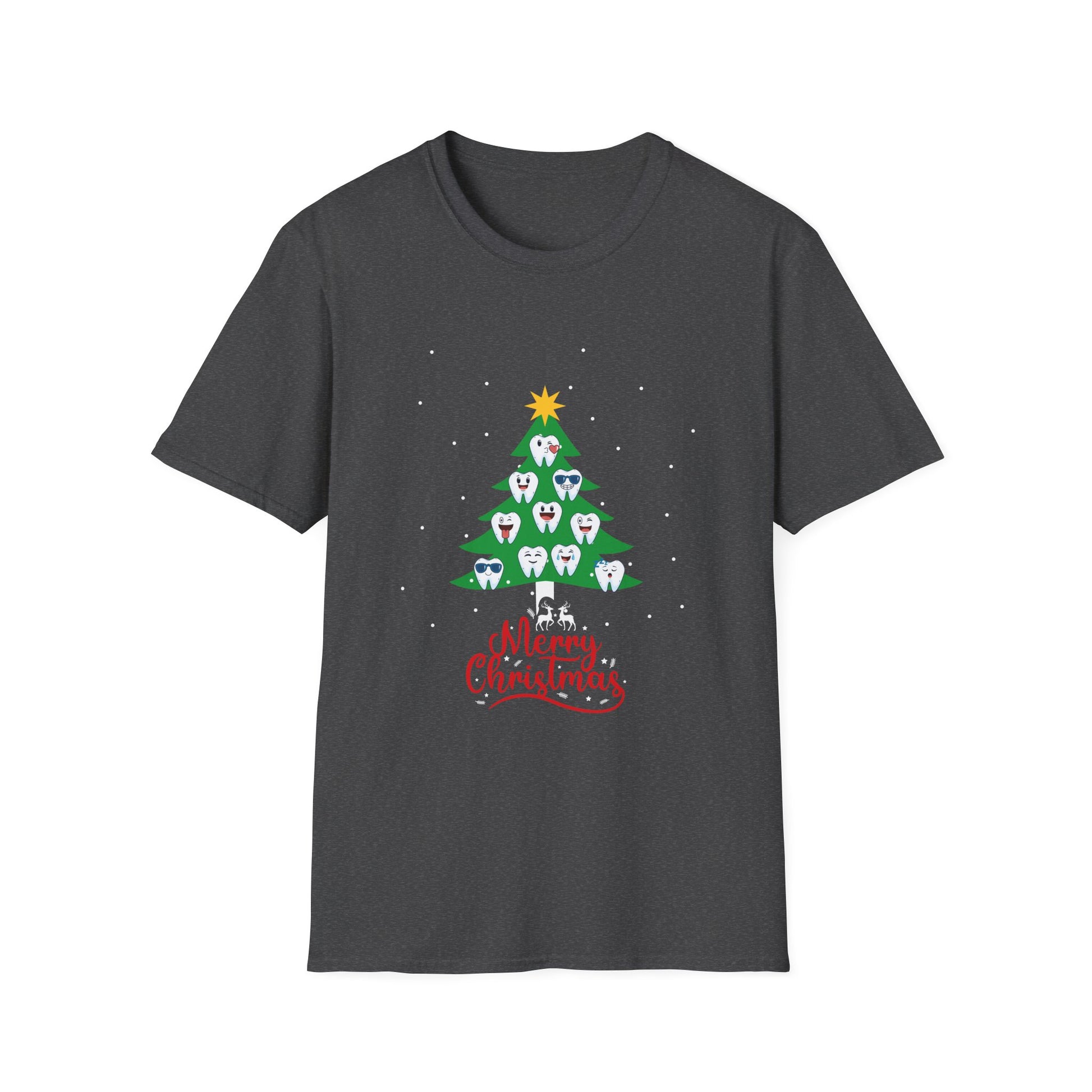 Christmas Dental Tree T-Shirt — "Merry Christmas" Dentist Holiday Tee