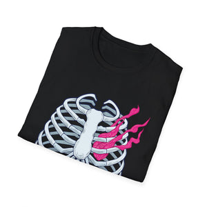 Skeleton Chest Candy T-Shirt — Halloween Candy Ribcage Graphic Tee