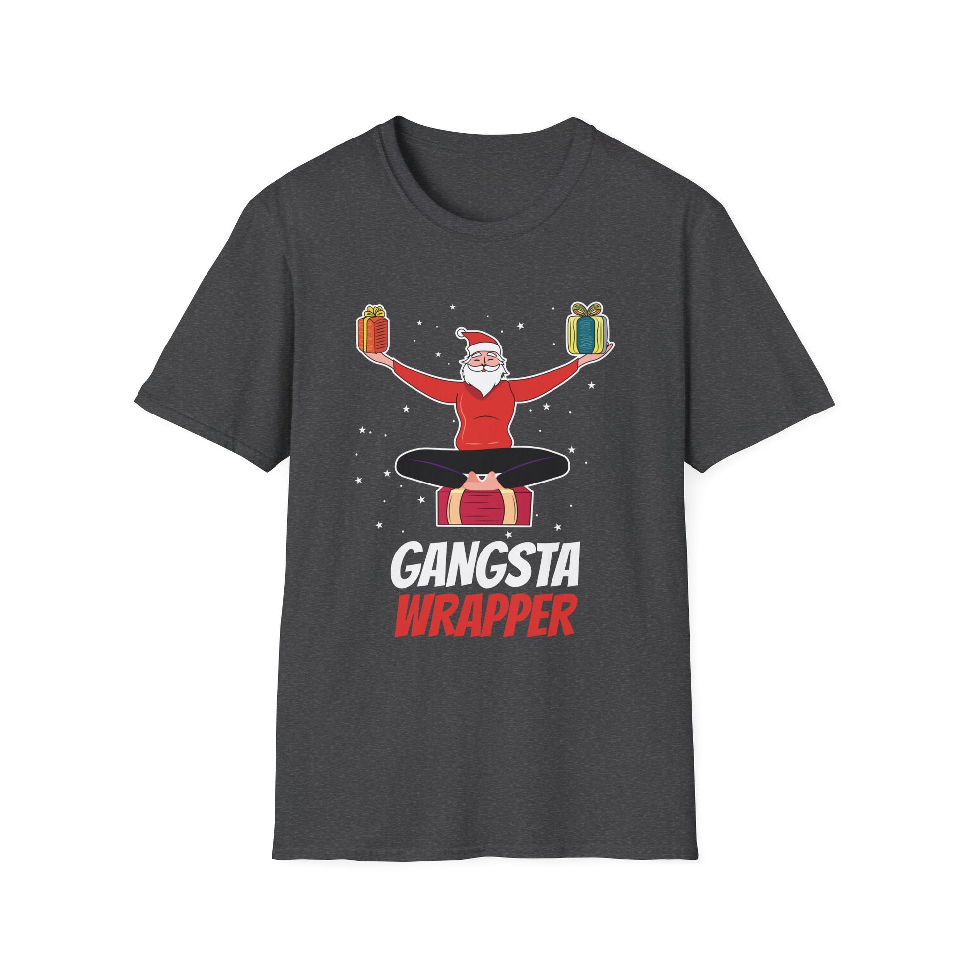 Funny Christmas Pajama Gangsta Wrapper Christmas Unisex Softstyle T-Shirt