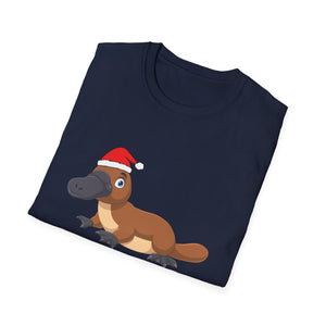 Platypus Santa T‑Shirt — Merry Christmas Cute Animal Holiday Tee