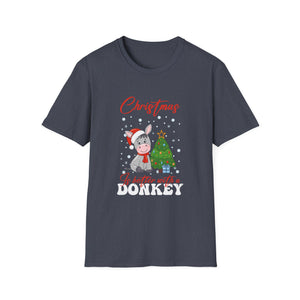 Christmas Is Better With A Donkey Ugly Christmas Sweater Unisex T-Shirt