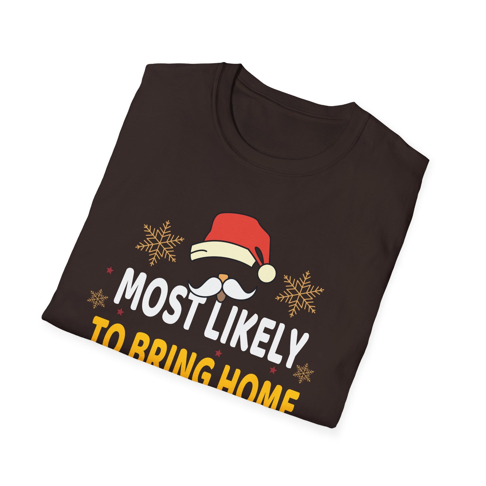 Most Likely To Bring Home A Stray Cat Matching Christmas T-Shirt