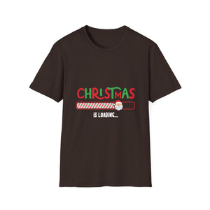 Christmas Is Loading T-Shirt — Cute Santa Progress Bar Holiday Tee