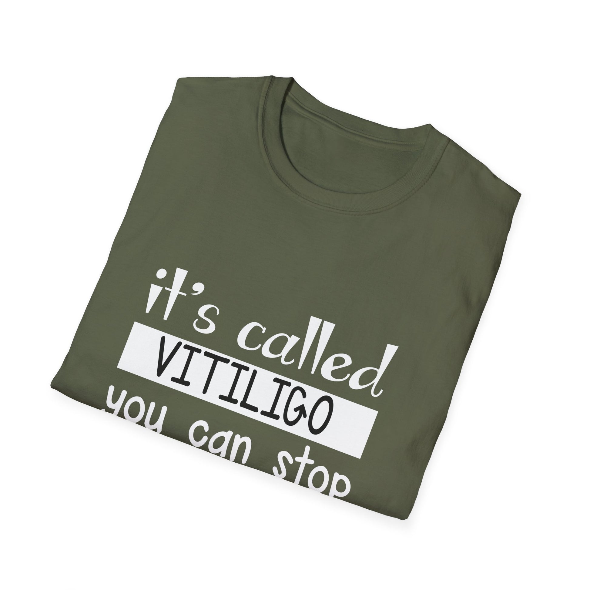 Vitiligo Awareness T-Shirt — "It's Called Vitiligo You Can Stop Staring Now"
