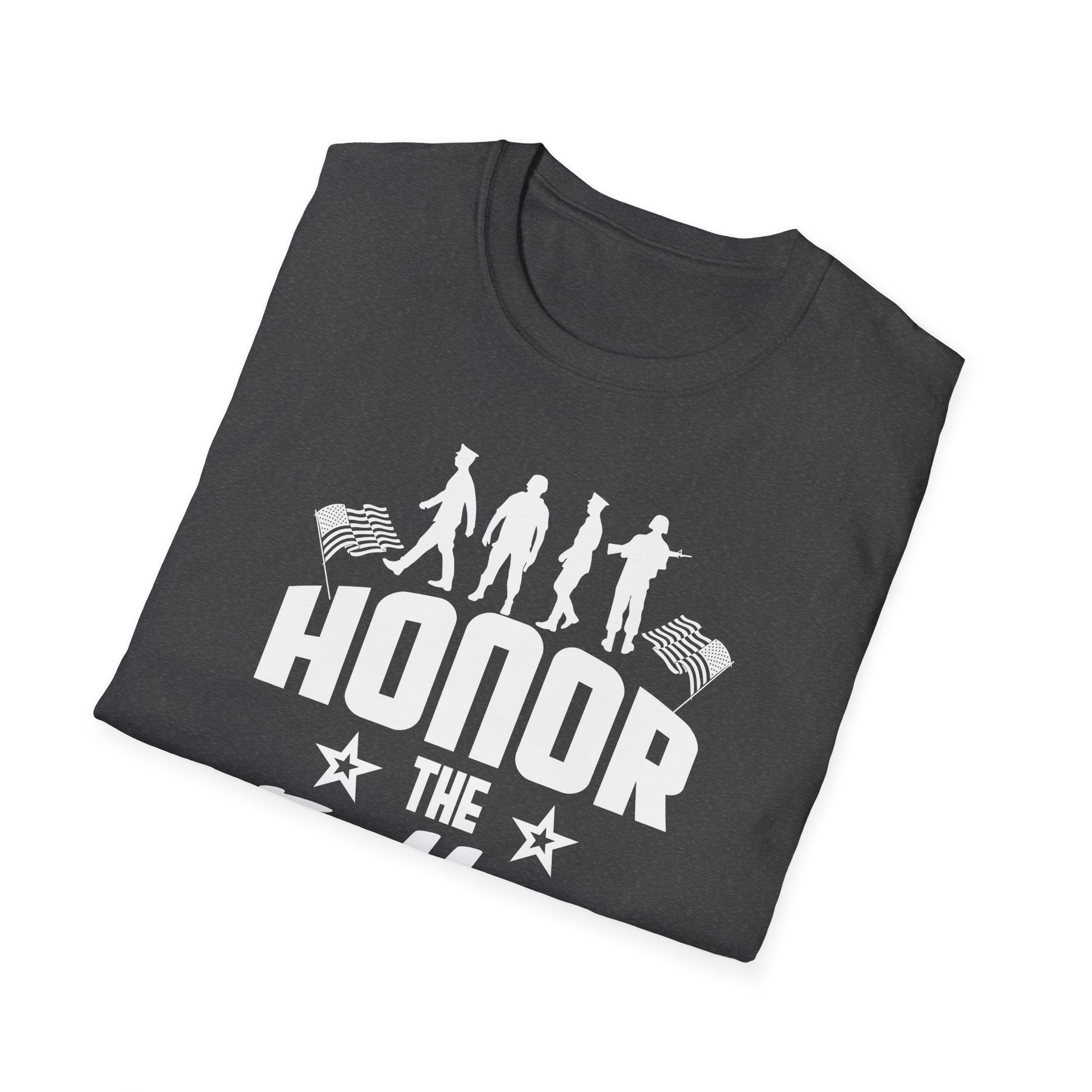 Honor The Fallen Heroes Memorial Day Military Veteran Unisex Softstyle T-Shirt