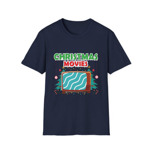 Christmas Movies T-Shirt — Retro TV Holiday Movie Night Tee