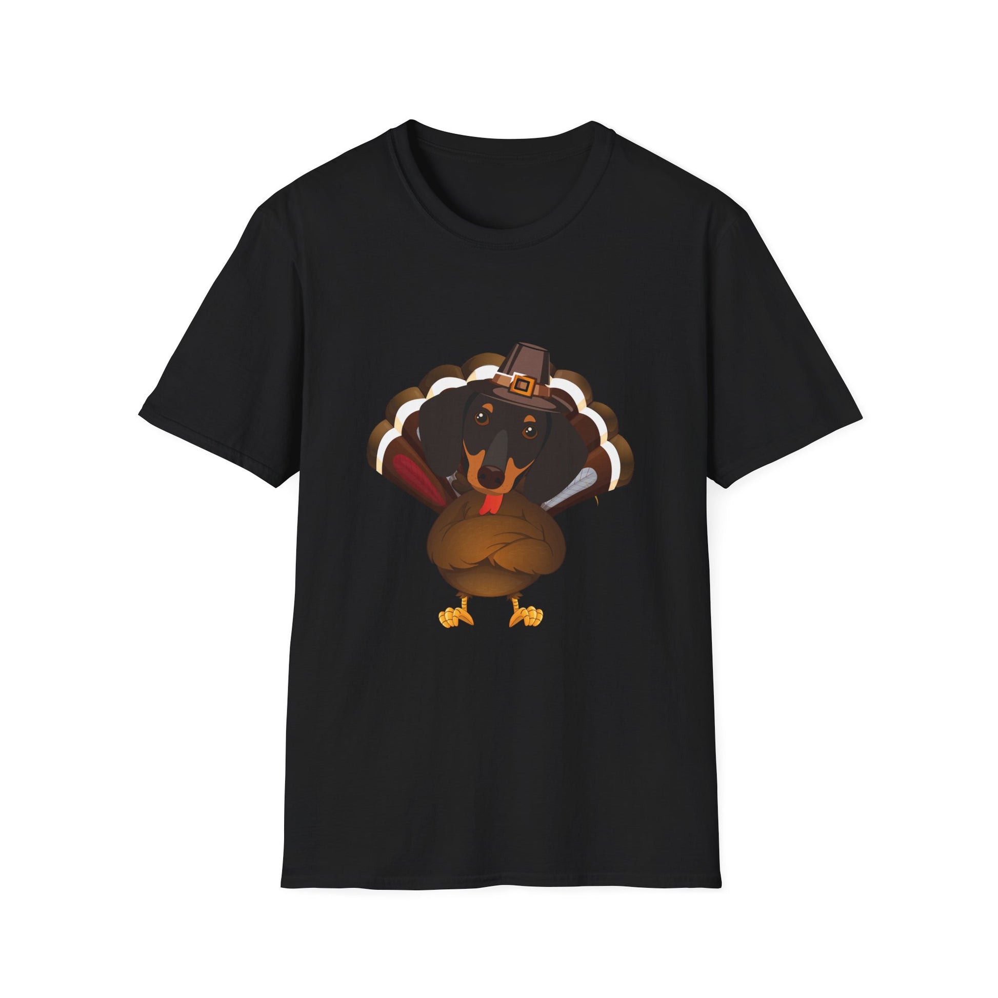Thankful Turkey T-Shirt – Cute Pilgrim Turkey Thanksgiving Tee  Unisex T-Shirt