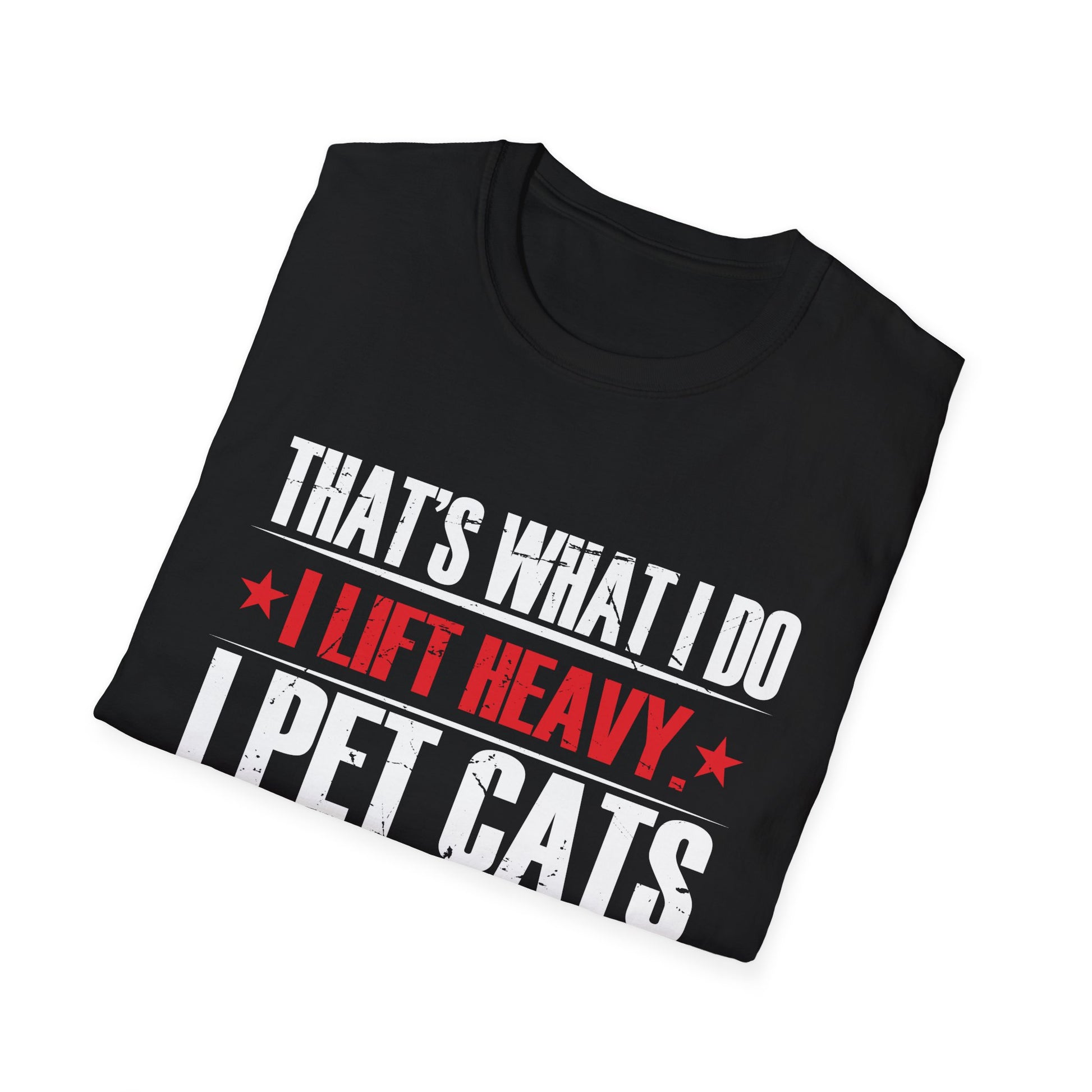 Funny Gym Workout Weightlifting Cat Animal Powerlifting Unisex T-Shirt