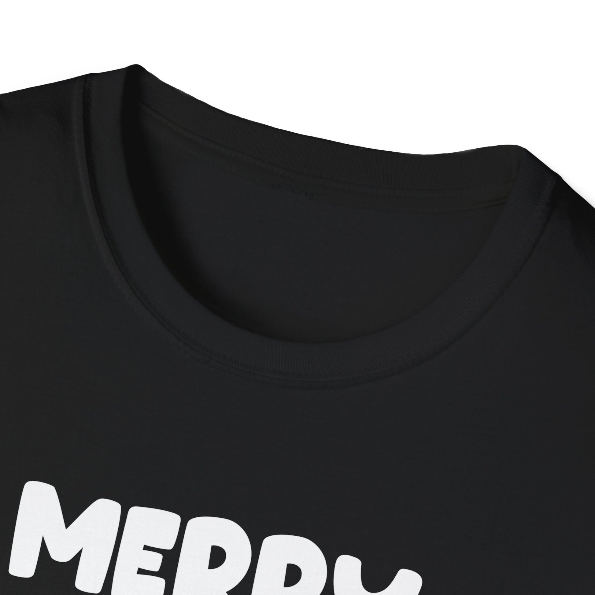 Merry Fishmas T-Shirt — Funny Christmas Fishing Shirt with Santa Hat Bass