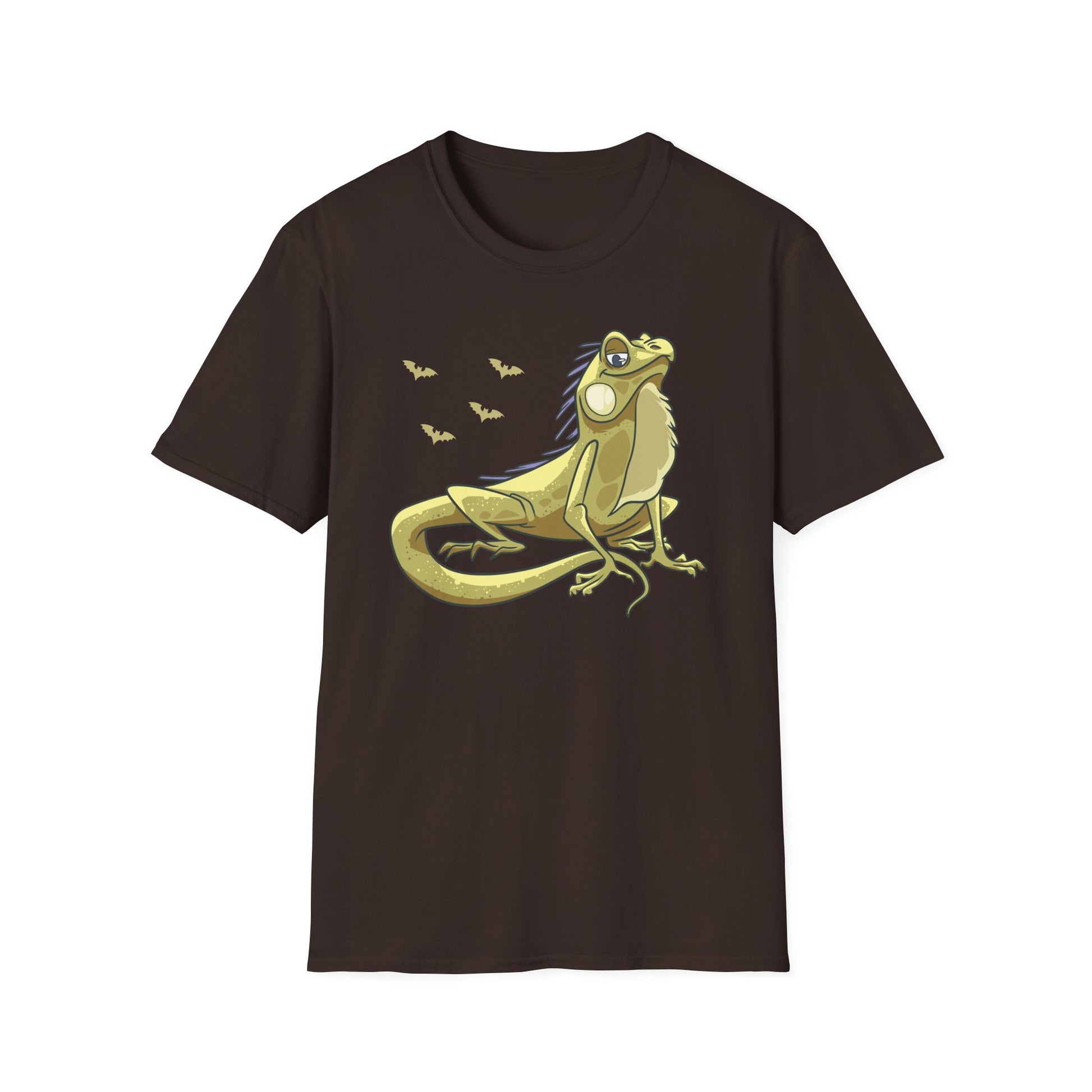 Iguana Graphic T-Shirt — Yellow Lizard Illustration Tee