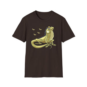 Iguana Graphic T-Shirt — Yellow Lizard Illustration Tee