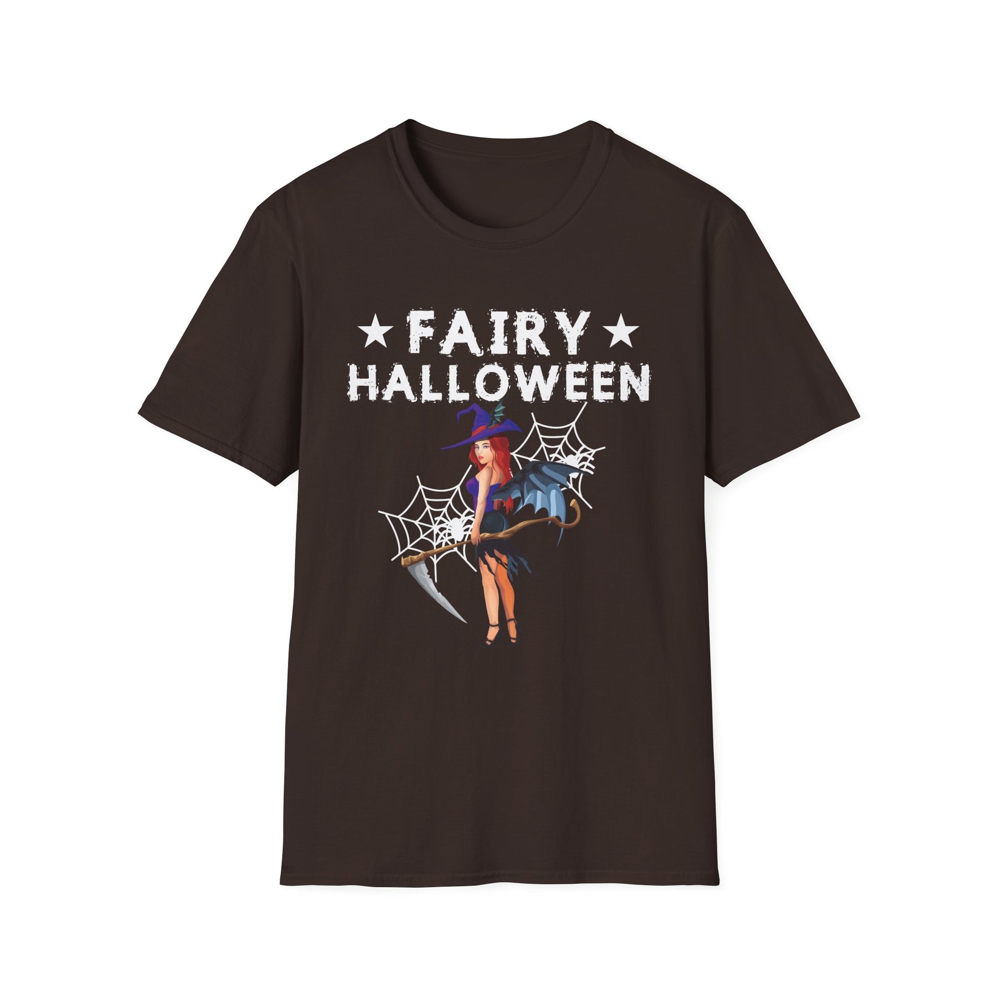 Fairy Halloween T-Shirt — Witchy Fairy Costume Tee with Spiderwebs