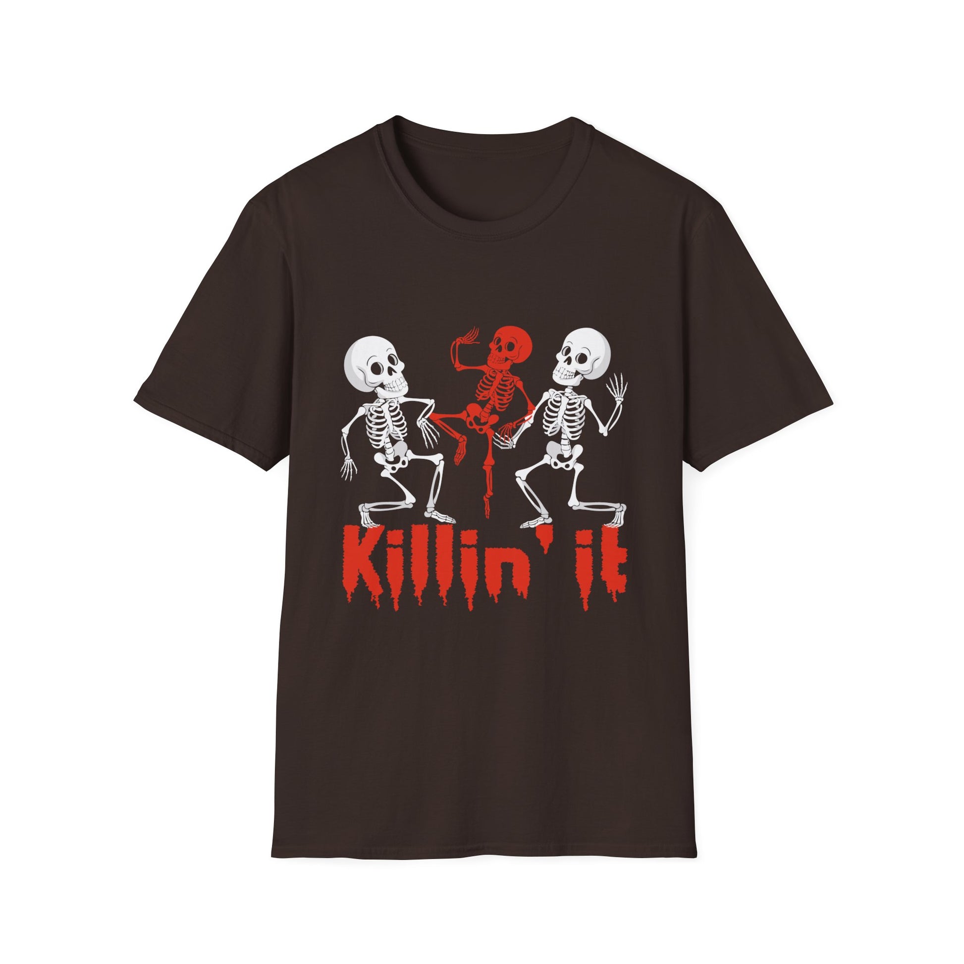 Killin It Funny Halloween Vibes Dancing Skeleton Halloween TeeUnisex Softstyle T-Shirt
