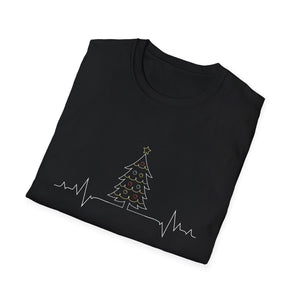 Christmas Heartbeat Xmas Christmas Tree Heartline Unisex T-Shirt