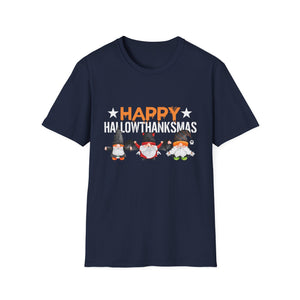 Happy Halowthankmas T-Shirt — Cute Gnome Halloween-Thanksgiving-Christmas Mashup