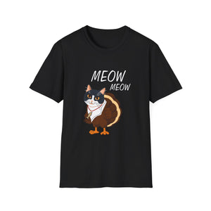 Meow Meow Cat Graphic T-Shirt — Cute Cartoon Cat Tee for Cat Lovers