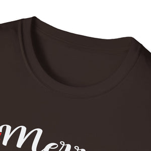 Miniature Schnauzer Merry Woofmas Christmas Dog Gift Unisex Softstyle T-Shirt