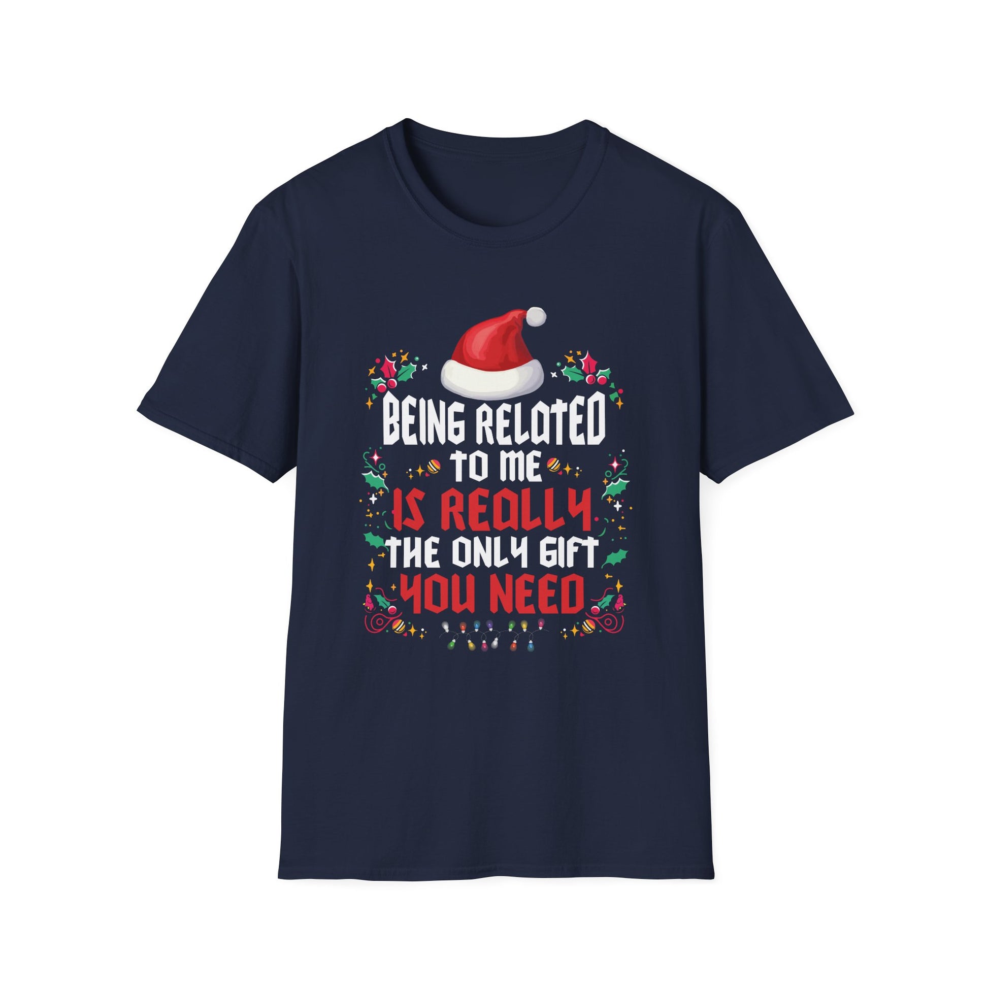 Being Related To Me Funny Christmas Family Xmas Pajamas T-Shirt