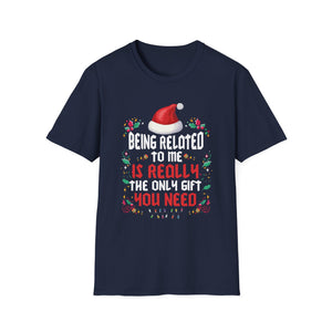 Being Related To Me Funny Christmas Family Xmas Pajamas T-Shirt
