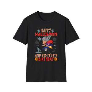 Happy Halloween And yes's my Birthday Halloween Party Tee Unisex Softstyle T-Shirt