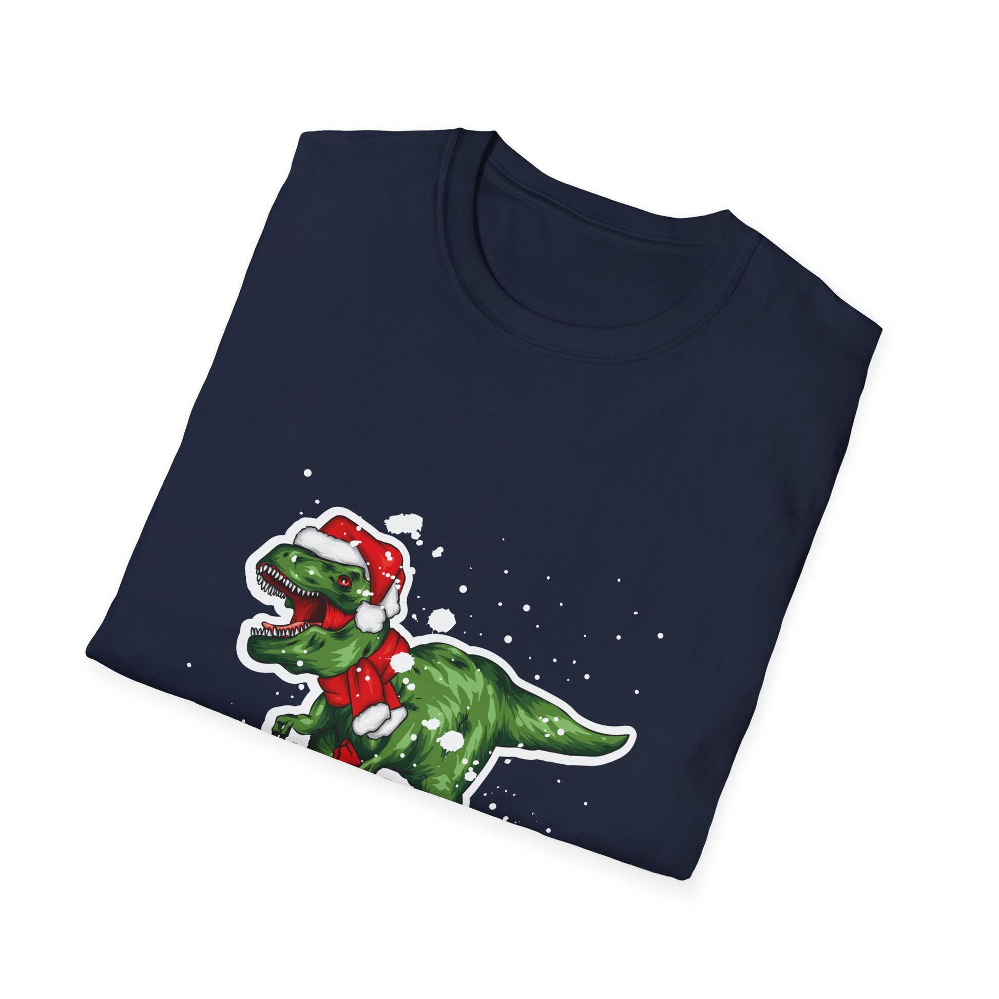 Christmas T‑Shirt — Festive Santa T‑Rex Holiday Graphic Tee