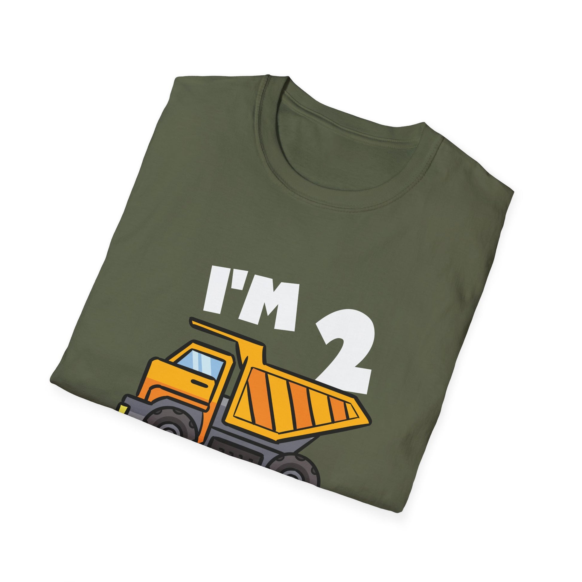2nd Birthday Dump Truck T-Shirt — "I'm 2 & Digging It" Toddler Tee