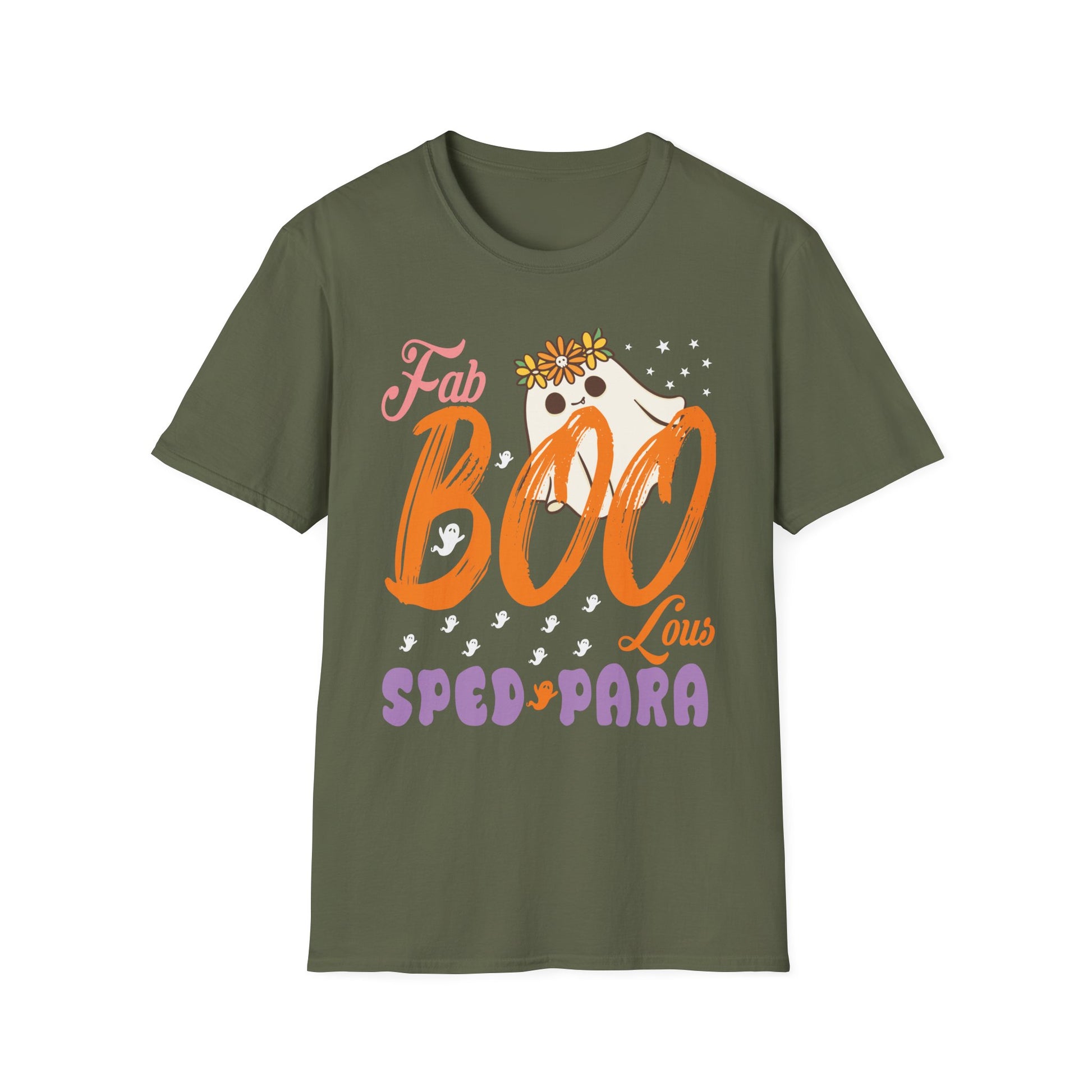 Fab BOO-lous Sped Para T-Shirt — Halloween Ghost Special Education Teacher Tee