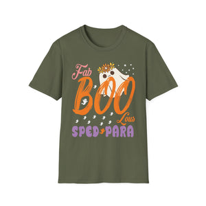 Fab BOO-lous Sped Para T-Shirt — Halloween Ghost Special Education Teacher Tee