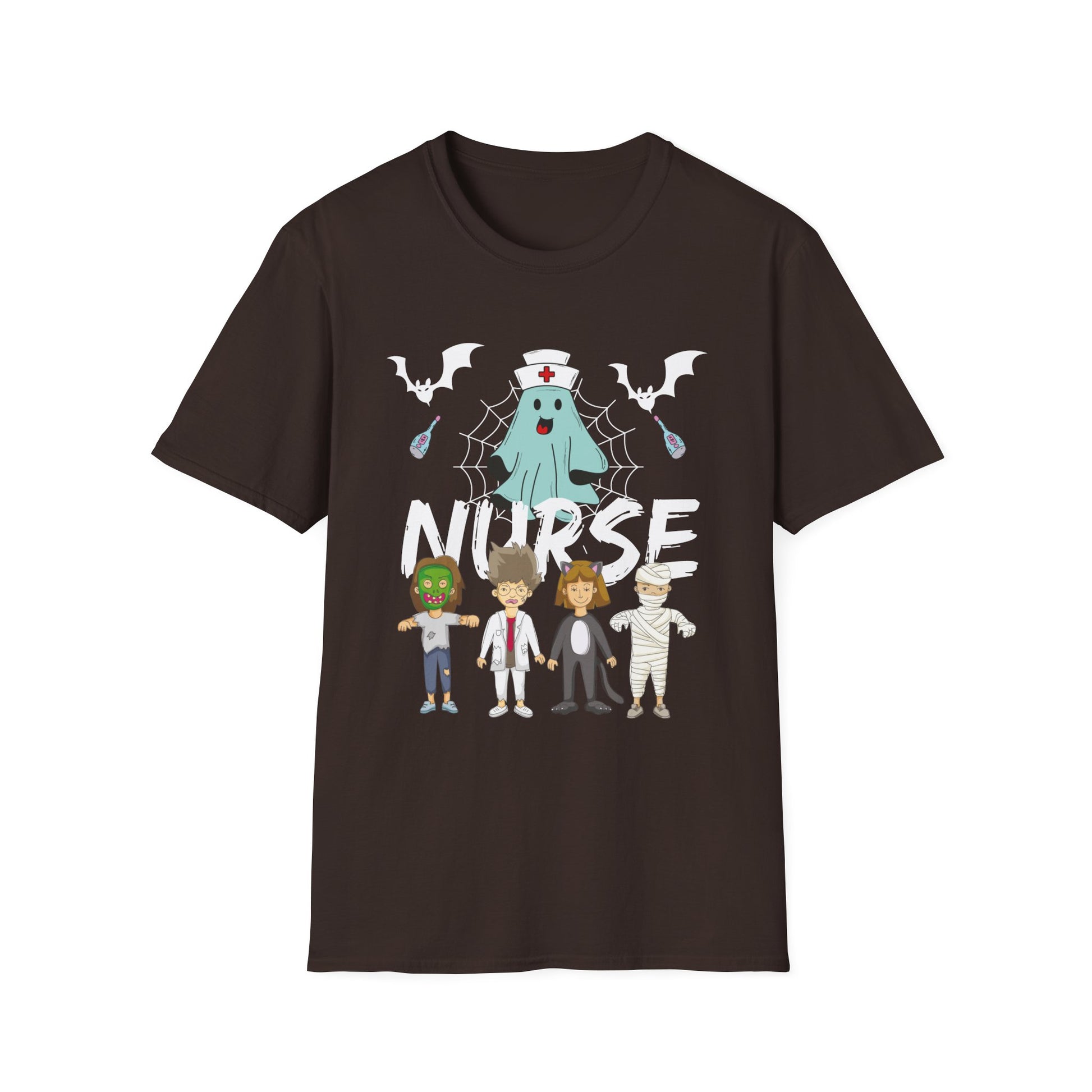 Cute Halloween Nurse Nursing Zombie Halloween Pattern TeeUnisex Softstyle T-Shirt
