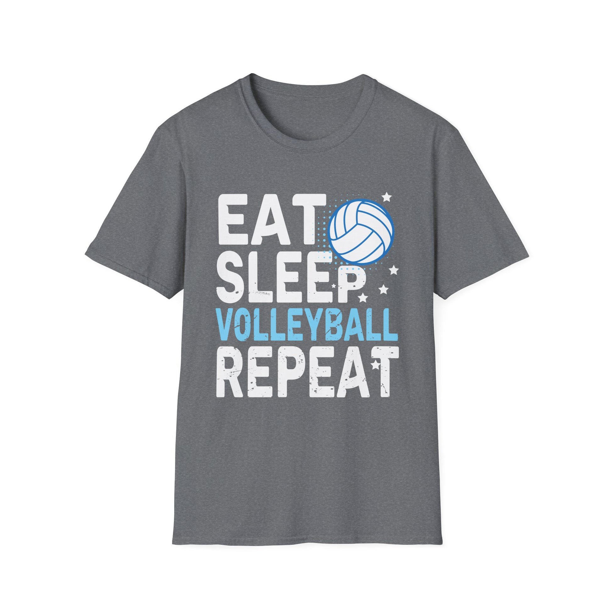 Eat Sleep Volleyball Repeat colorful teen girls women kids Unisex Softstyle Tee