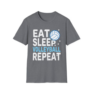 Eat Sleep Volleyball Repeat colorful teen girls women kids Unisex Softstyle Tee