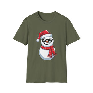 Snowman Santa T-Shirt — Cool Sunglasses Holiday Tee