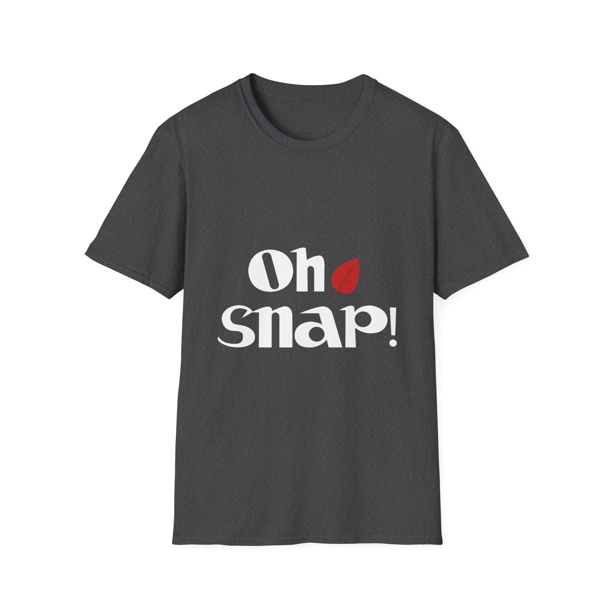 Oh Snap! T-Shirt — Funny Retro Graphic Tee with Red Leaf Accent  Unisex T-Shirt
