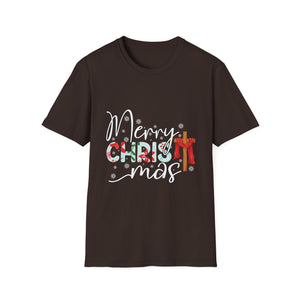 Merry Christmas Candy Cane Cross T-Shirt