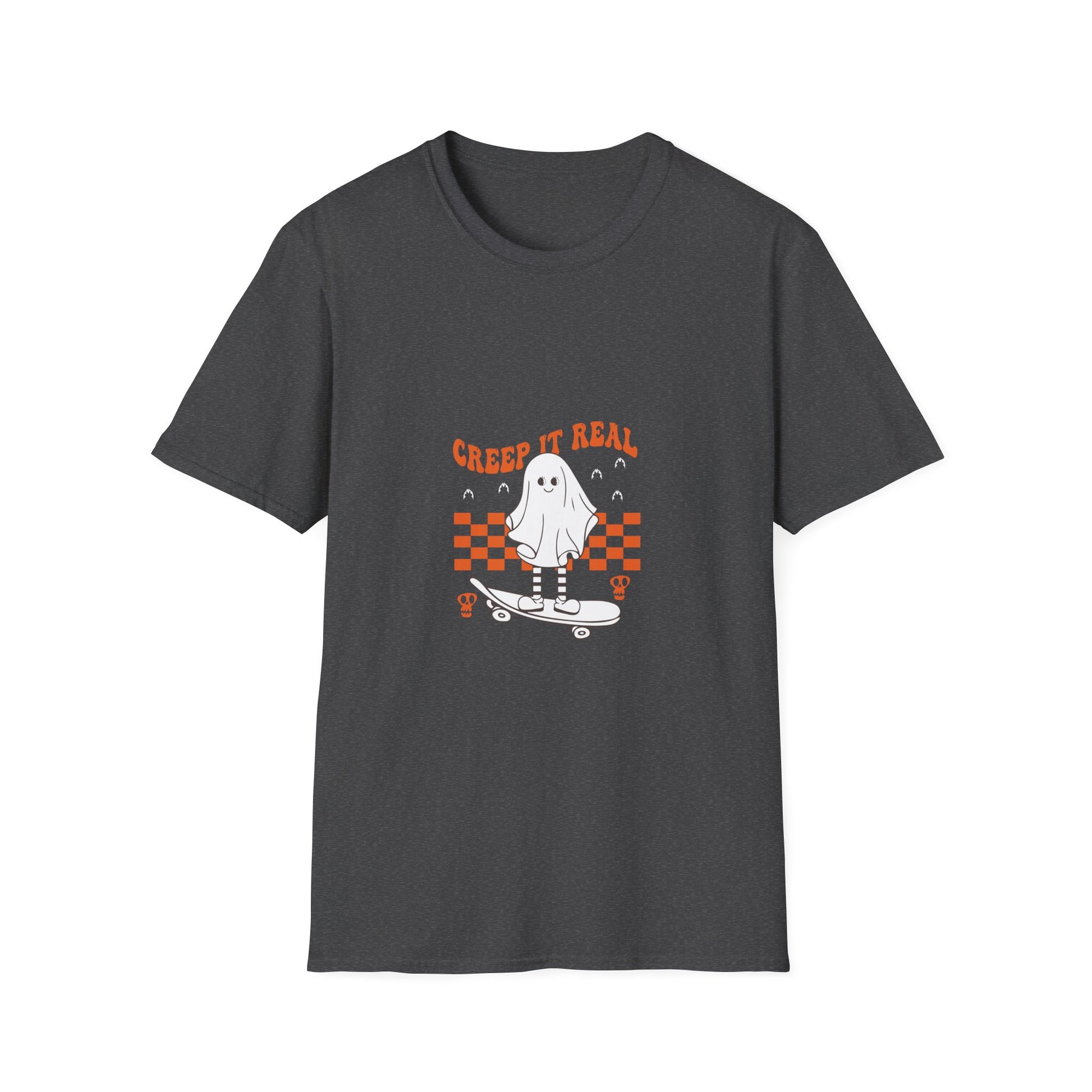Creep It Real Ghost Skateboard T-Shirt — Halloween Skate Tee